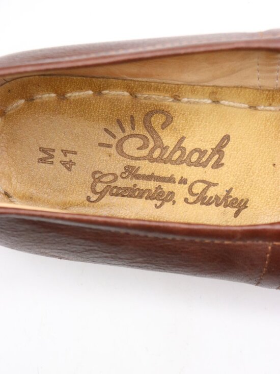 Sabah Shoes Men\'s Size EU 41 Brown Leather Loafer Slip On Handmade Turkey main image 9